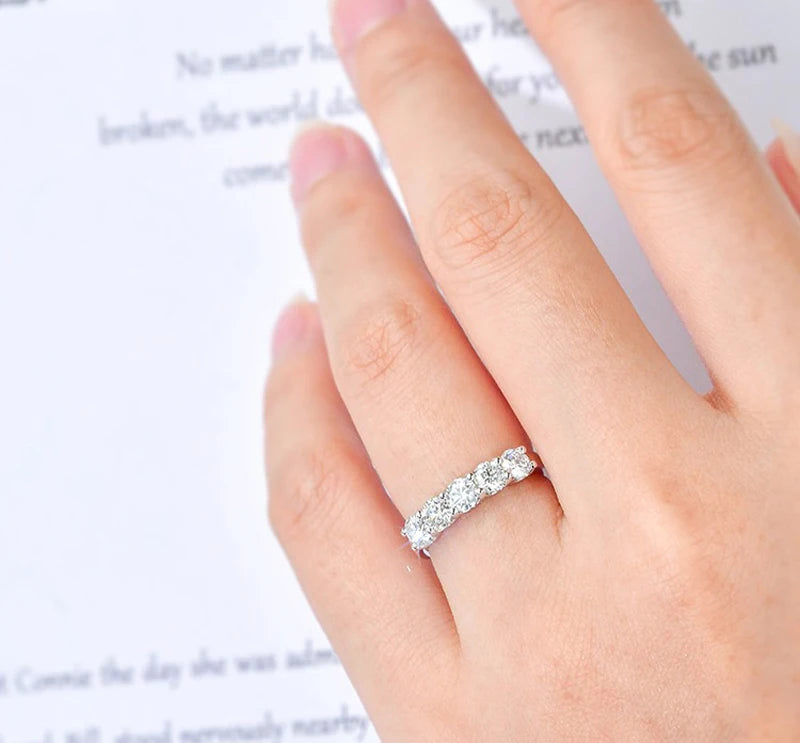 Never Fade White Gold Color Rings Women High Quality Zircon Ring Original Tibetan Silver Wedding Band Bridal Jewelry Accessories