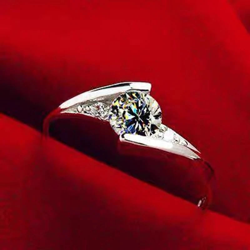 Big Promotion Authentic Tibetan Silver Rings Luxury 3 Layer White Gold Plated Wedding Band Fine Jewelry Zircon Rings for Women
