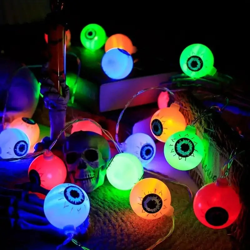 Halloween Decorations Eyeball String Lights LED Fairy Lights Spooky Horror Party Decor Battery Operated