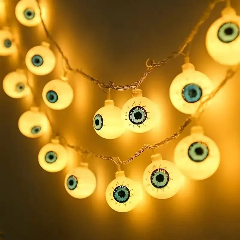 Halloween Decorations Eyeball String Lights LED Fairy Lights Spooky Horror Party Decor Battery Operated